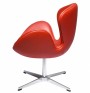 Дизайнерское кресло SWAN CHAIR красный - 2